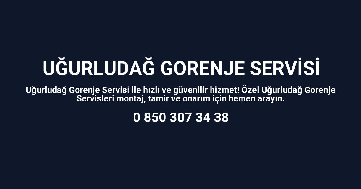 Uğurludağ Gorenje Servisi